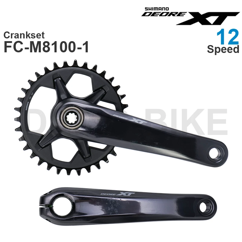 SHIMANO DEORE XT M8100 12 Speed Crankset FC-M8100-1 FC-M8120-1 30T 32T 34T 170mm 175mm Original parts