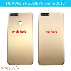 For Huawei Y6 2018 Y6 Prime 2018 Back Battery Cover Panel Rear Door Housing Side Key Camera Lens  Repair Parts