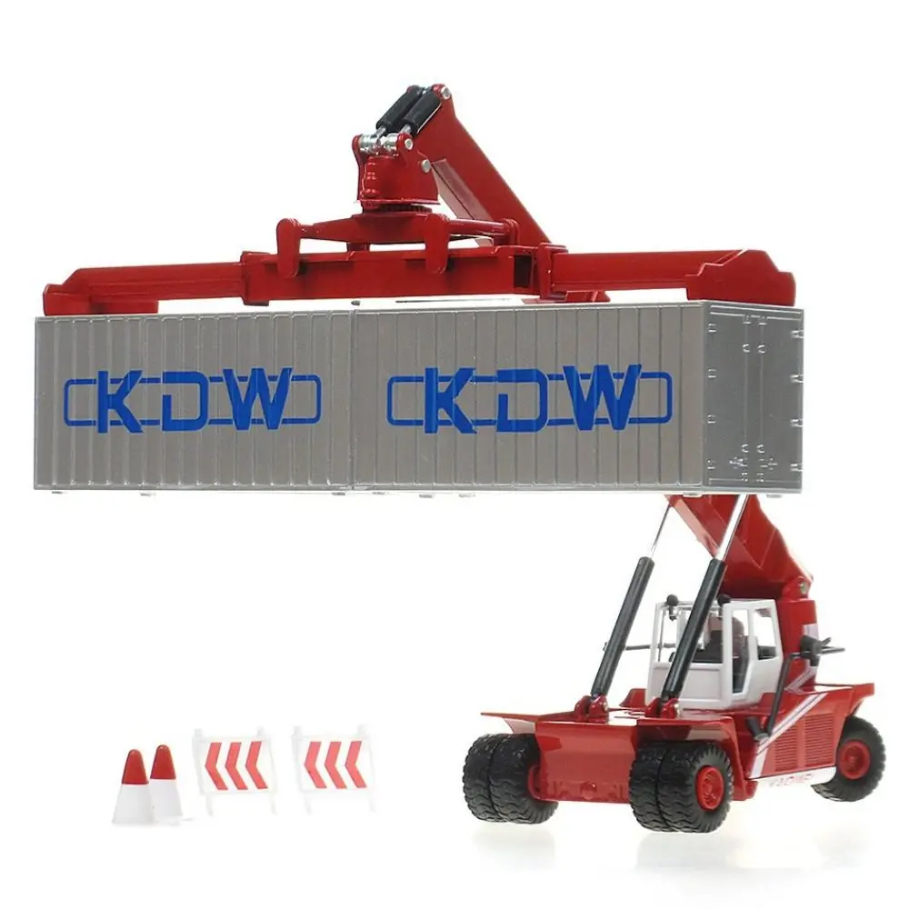 

1:50 Scale Container Crane Model Front Lifting Cars Alloy Body Construction Vehicle Model Sliding Transport Engineering