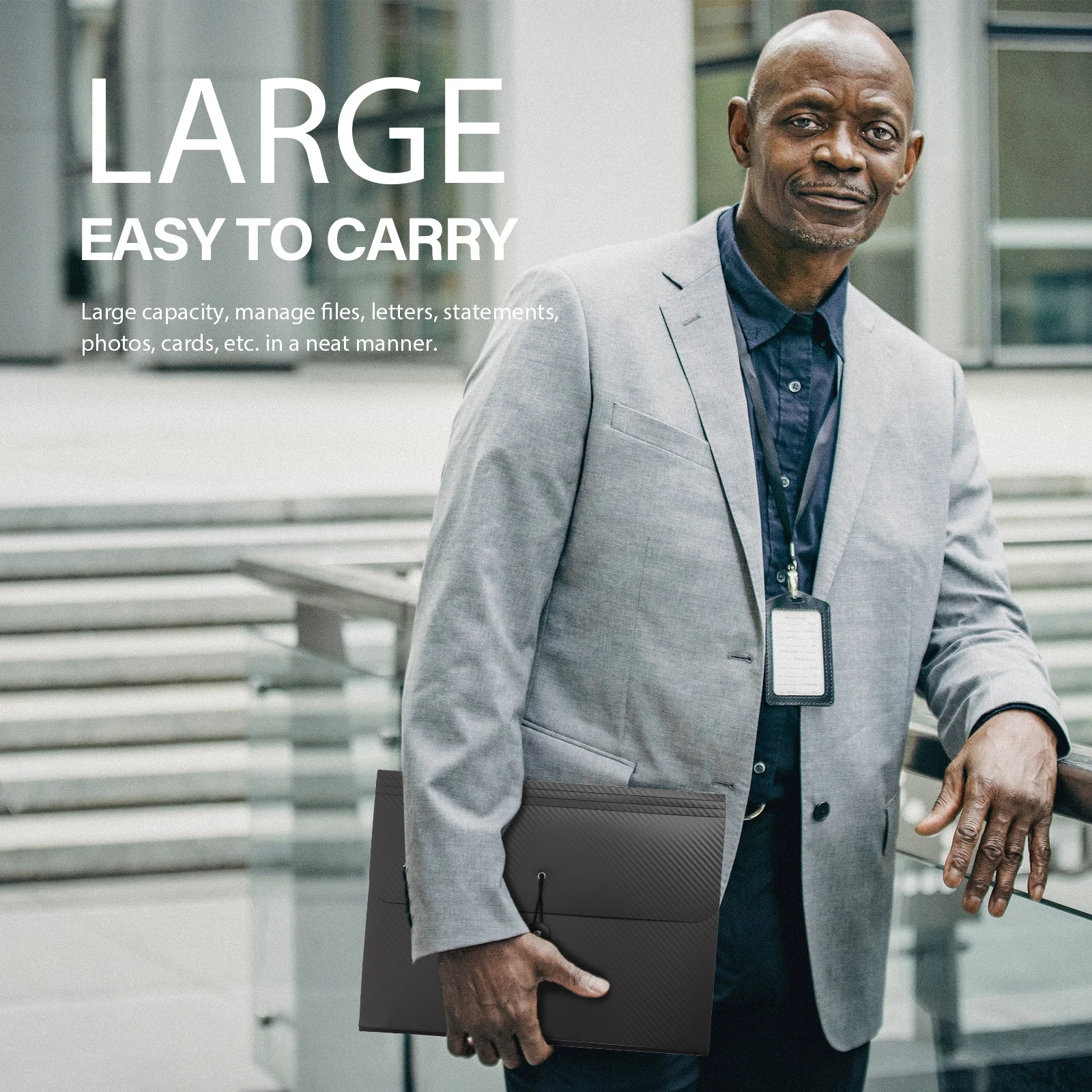 Accordion File Folder 13 Pockets Highgrade Material Professional Organizer for School Office Home Use Compact