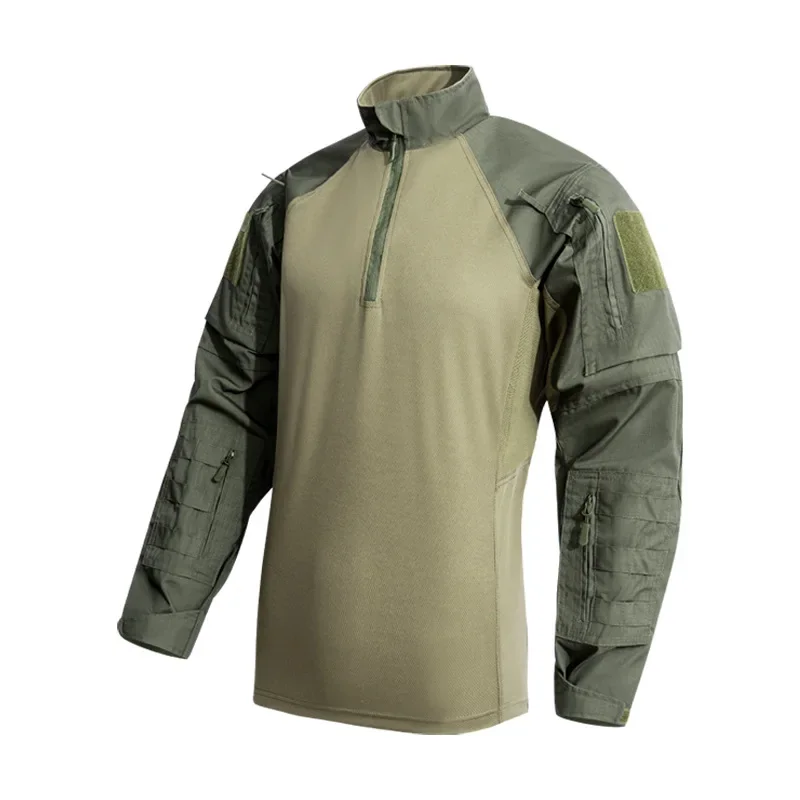 Tactical Shirts Combat Shirt Men Clothing Long Sleeve T-Shirts Breathable Airsoft T-shirt Camo Quick-dry Paintball Tops Cotton