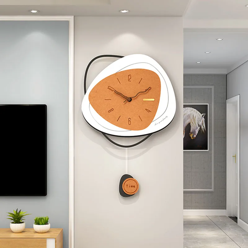 Personalised Simple Wall Clock Pendulum Silent Movement Big Size Wall Clock Nordic Design Wandklokken Decoration Home WW50WC