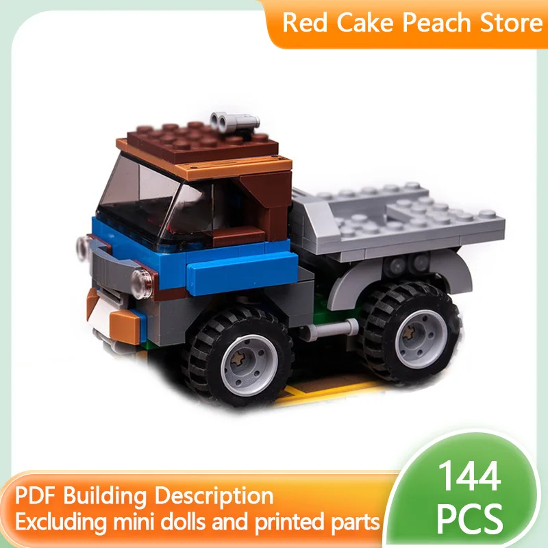 

Модель городской автомобиль MOC, строительные кирпичи, грузовой транспорт, самосвал, модульная технология, детские праздничные подарки, сборка игрушек, костюм