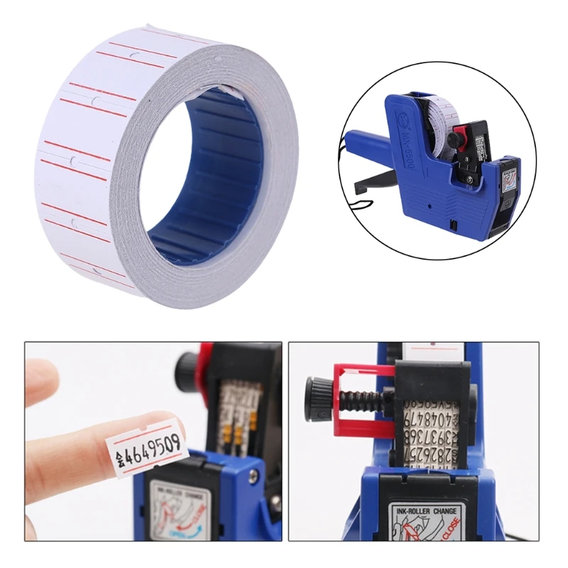 10 Rolls Price Tag Label Sticker Rolls for Pricing Label for gun MX5500 Shop Price Label 24BB