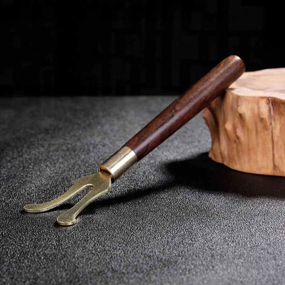 Tetsubin Durable Heat Insulation Kung Fu Tea Wooden Handle Tea Kettle Cover Fork Holder Clamp Teapot Lid Clip
