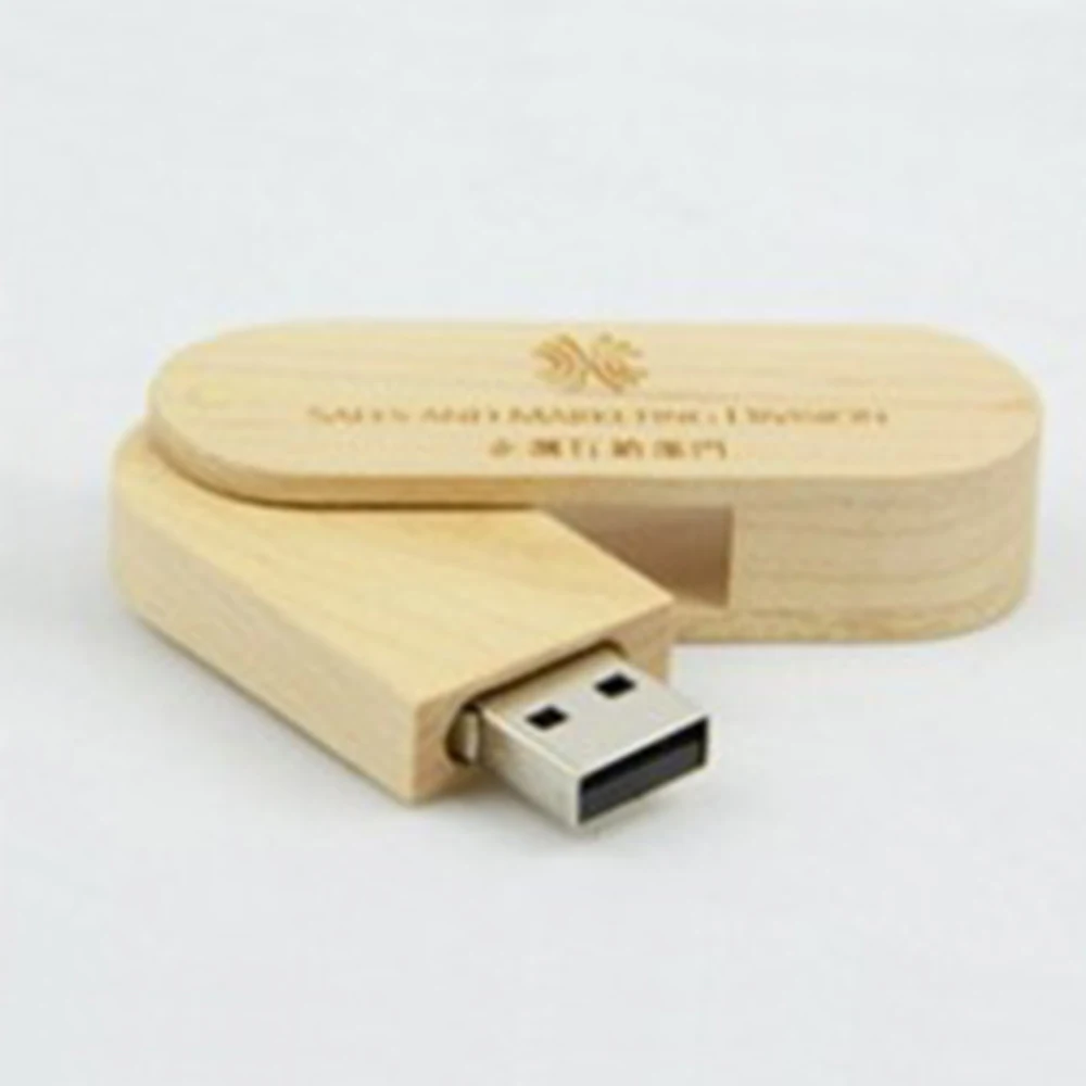 100 Pieces No logo Wood Rotate USB Shell they suitable for general PCBA board It is no memory chip