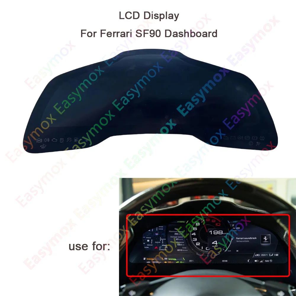 

LCD Display For Ferrari SF90 2019-2022 Speedometer Instrument Cluster Screen repair