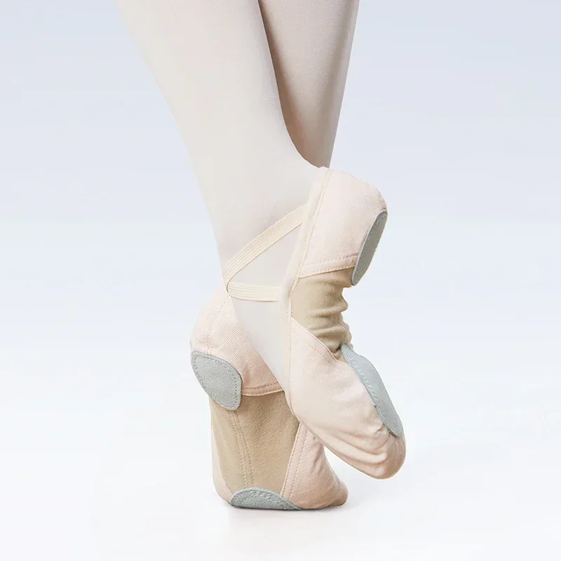 Zapatos de baile de Ballet para mujer, suela suave dividida, zapatillas de Ballet para niñas, zapatos de Ballet elásticos profesionales, zapatillas de baile de bailarina