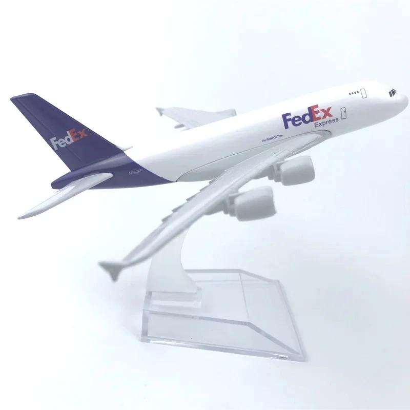 16CM 1:400 Model Diecast Alloy FEDEX Federal Transport Cargo Aircraft Air Airline Display Model Collection With Stand Display