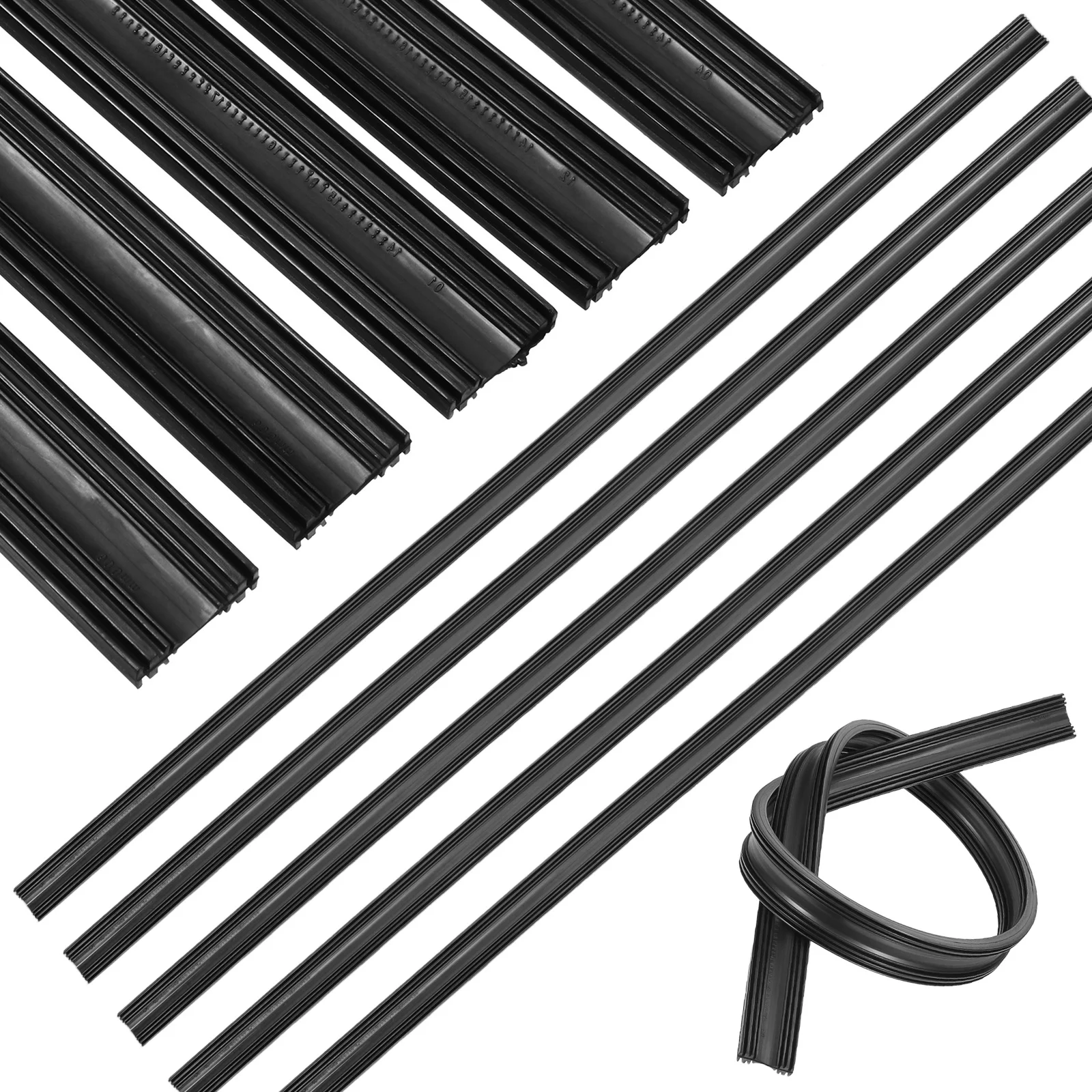 

10 Pcs Boneless Wiper Blades Refills Rubber Strips for Van Truck Windshield Frameless Universal Fits Vehicles Durable