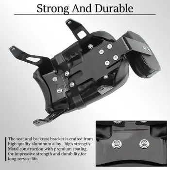 適用於 Indian Scout Bobber Sixty Rogue 2018-2024 的摩托車乘客座椅靠背真皮後座,附靠背墊 10 最佳銷售 鮑伯座椅 - №9