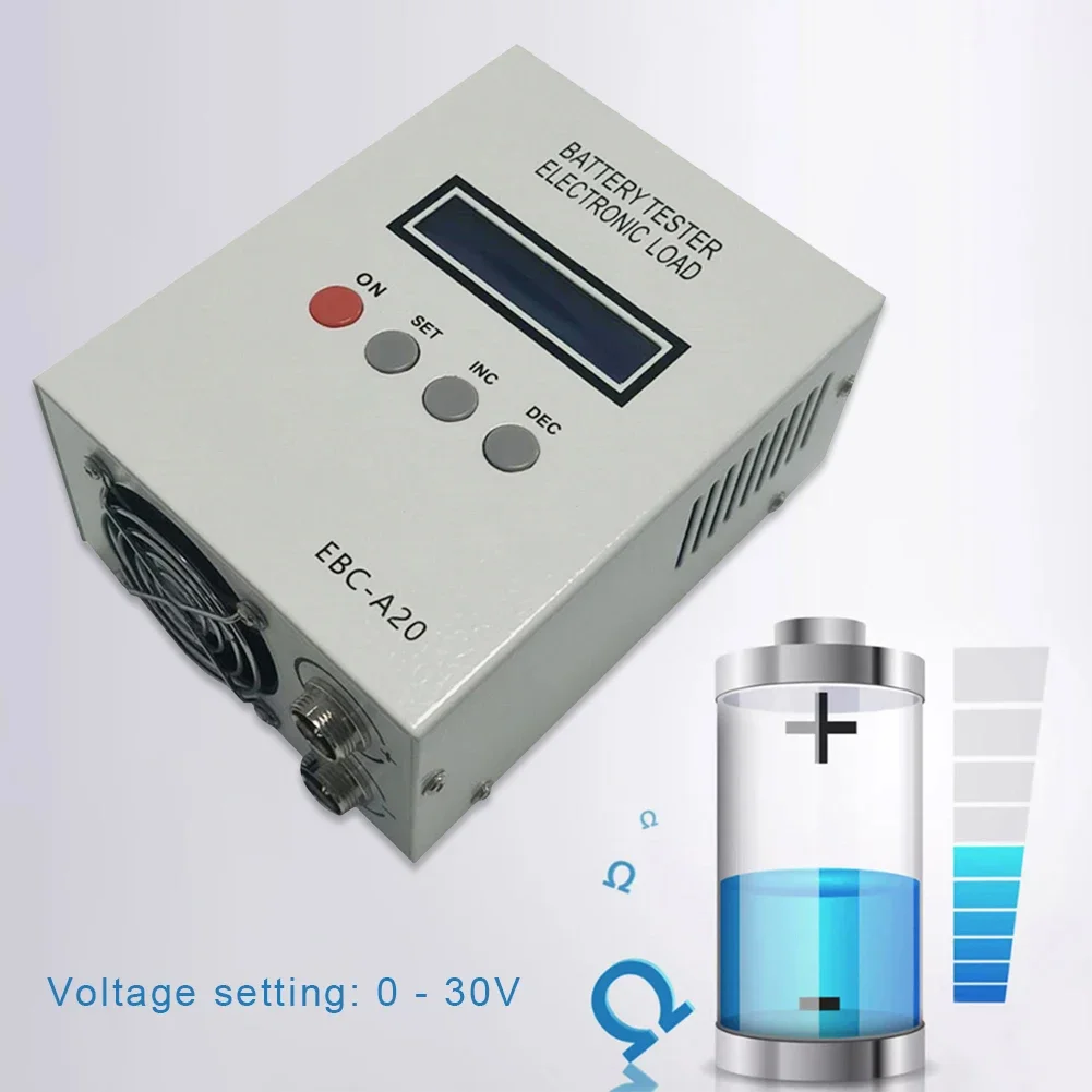 EBC-A20 Battery Tester 30V 20A 85W Lithium Lead-acid Battery Capacity Tester 5A Charge 20A Discharge Support PC Software Control