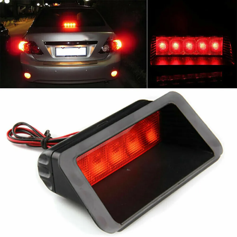 

Universal 5 LED Brake Lights BRIGHT RED DC12V High Mount Rear Third Tail Stop Lamp DRL Fog Lamp Warning Signal Third Brake Lamp