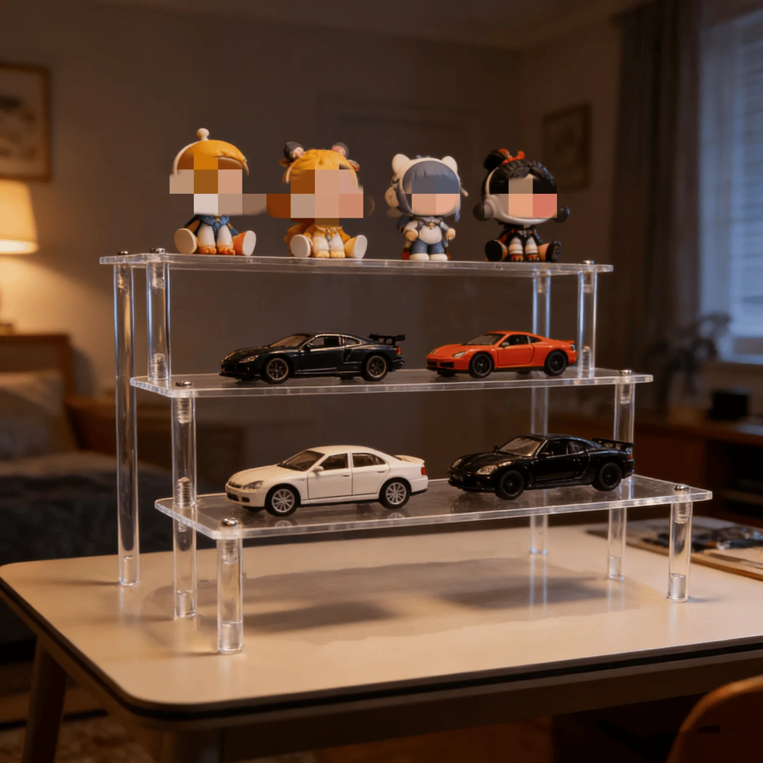 A Set Of Acrylic Ladder Storage Space Display Rack Suitable For Placing Jewelry Cupcakes Perfume Dolls And Storage Rack