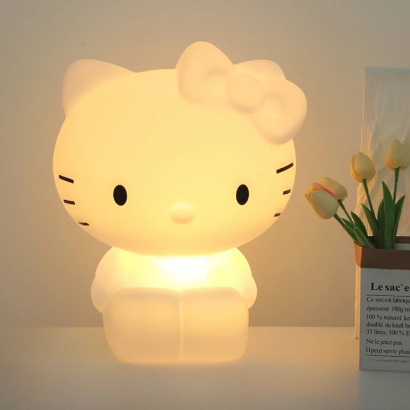 Cat Mood Light com carregamento USB Lâmpada LED colorida para atmosfera, luz de mesa de quarto infantil, luz noturna fofa, presente