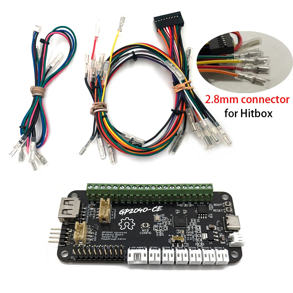 RP2040 Advanced Breakout Board USB Passthrough Fighting Board for