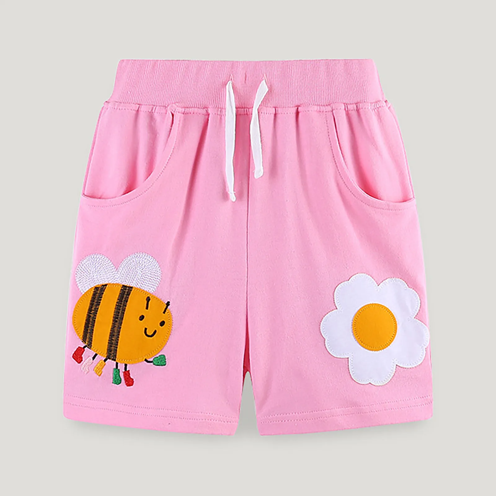 2-7T Boys Shorts For Summer 2024 Kids Girls Drawstring High Waisted Rockets Cartoon Print Kids Short Pants Trousers Baby Clothes