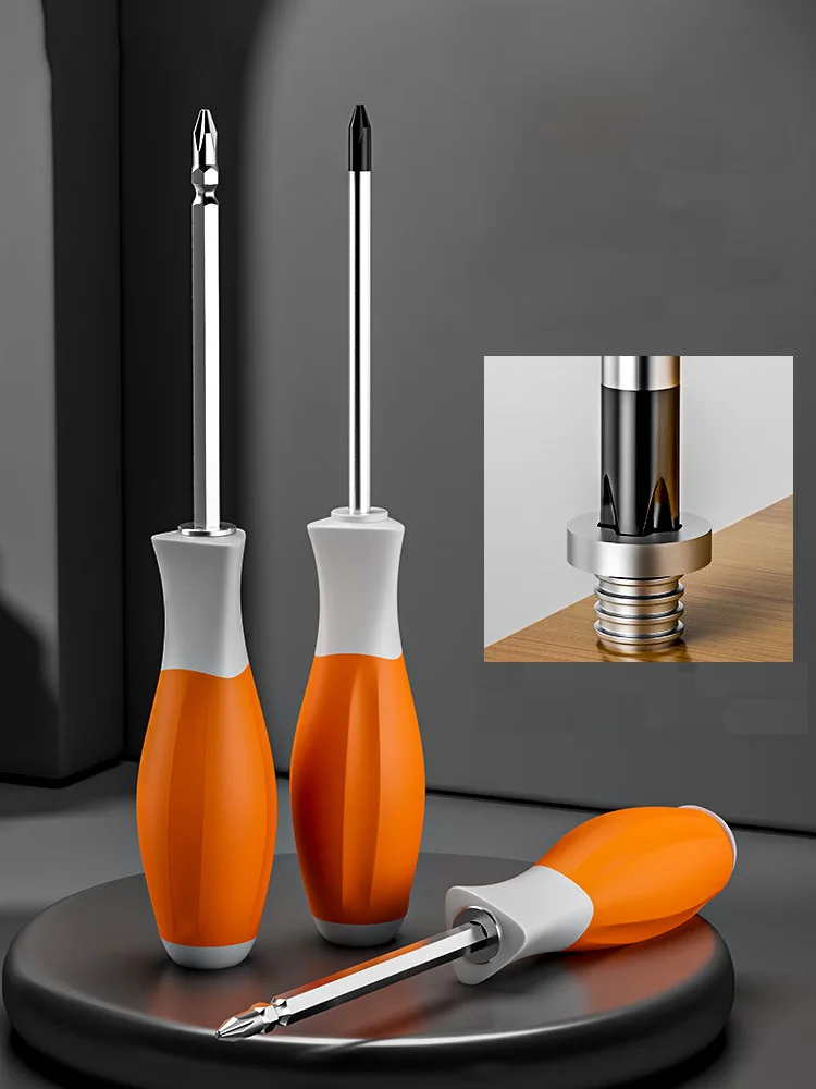 Magnetic Screwdriver Set Phillips Slotted Industrial Grade Rubber Handle Multi Purpose Repair Tool Kit for Home DIY Electronics