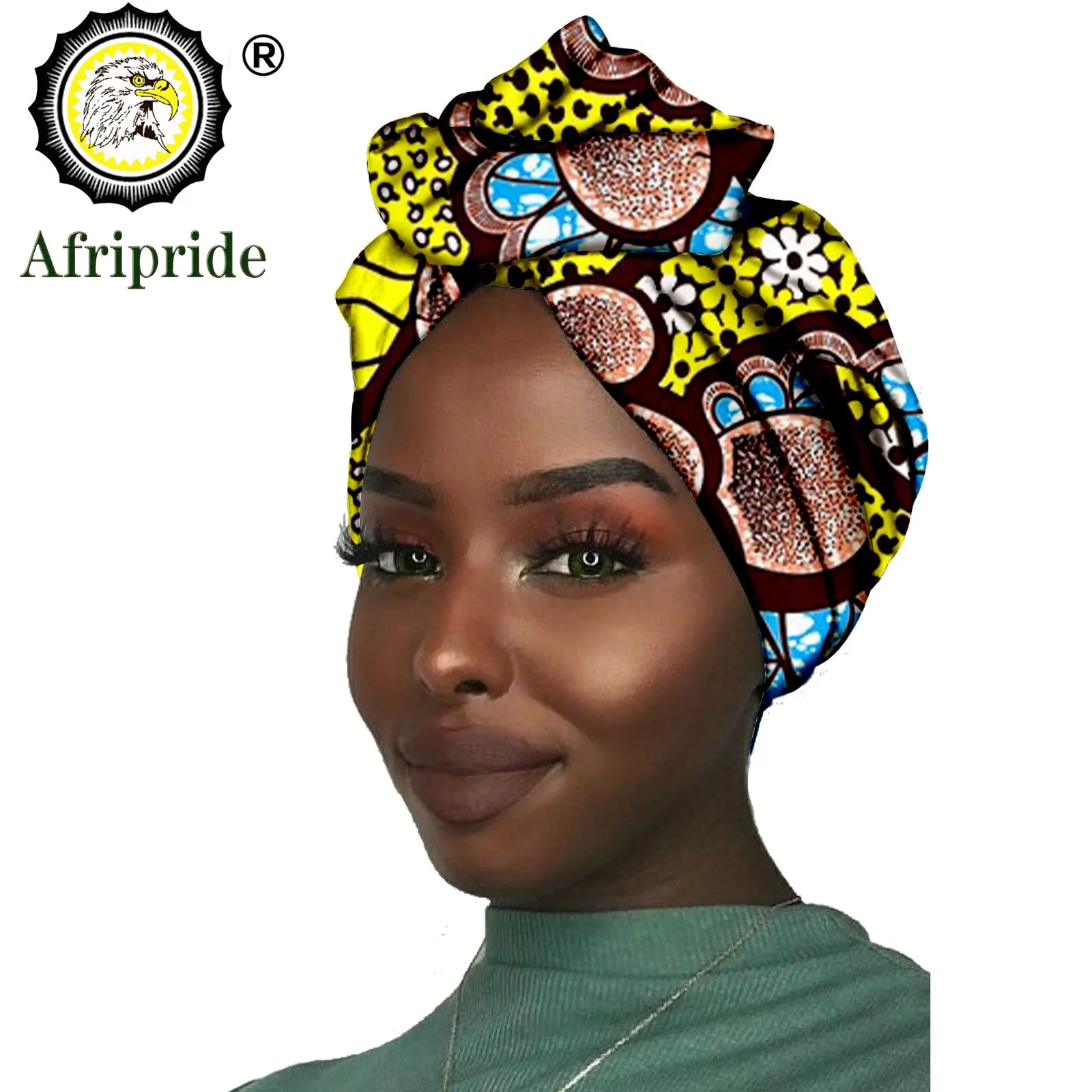 African New Fashion Headwrap Women Cotton Wax Fabric Traditional Headtie Scarf Turban pure Cotton Wax AFRIPRIDE S001