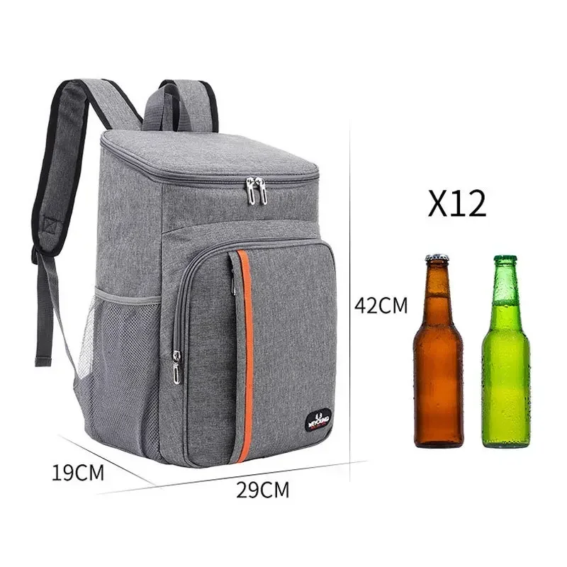 20L Outdoor Thermal Backpack Cooler Bags Insulated Lunch Bag Leakproof Camping Drink Refrigerator Picnic Food Fresh Keeping Bag