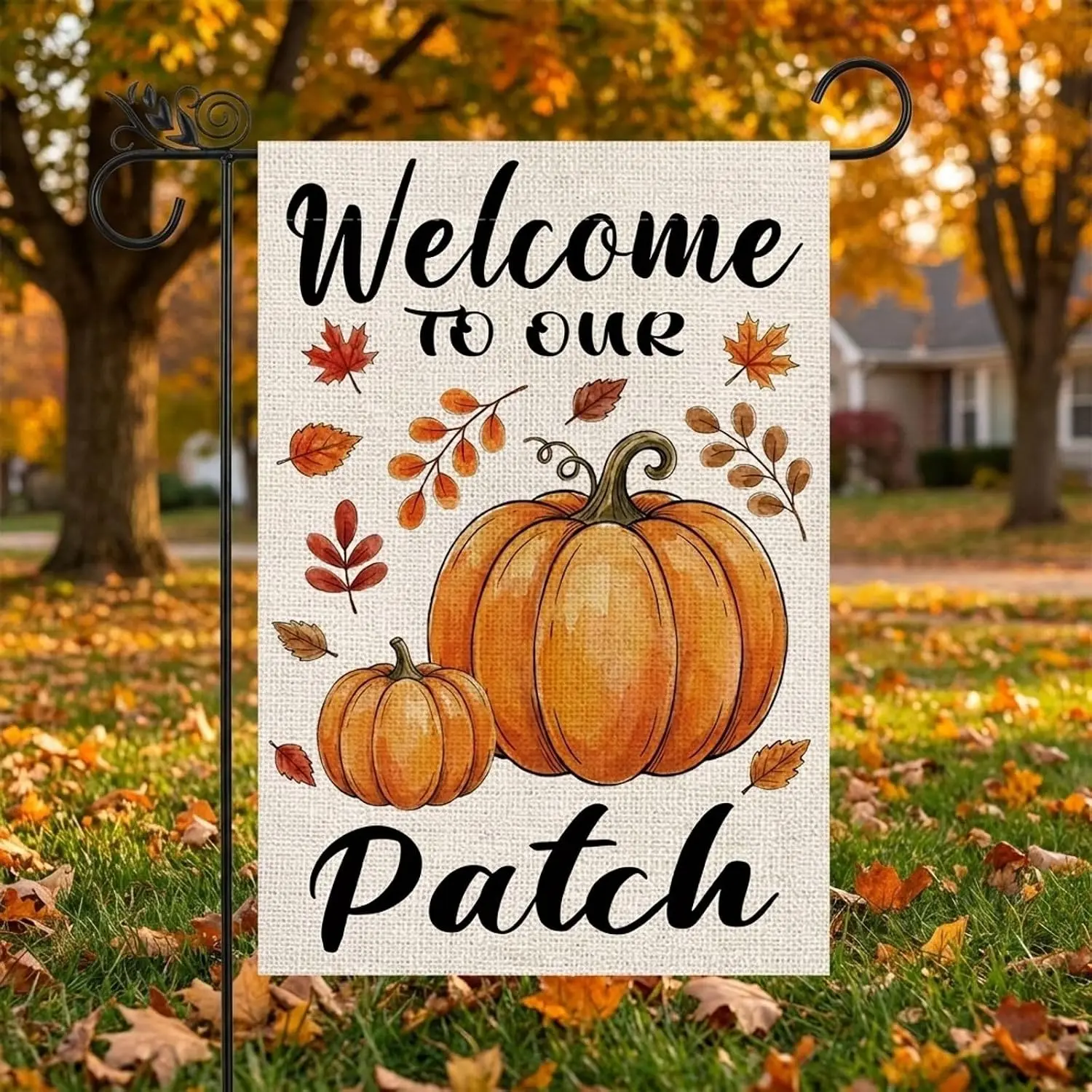 Pumpkin Patch Decorations - Pumpkin Patch Sign Garden Flag Double Sided Outside Vertical Autumn Seasonal Holiday Welcome Yar aaz