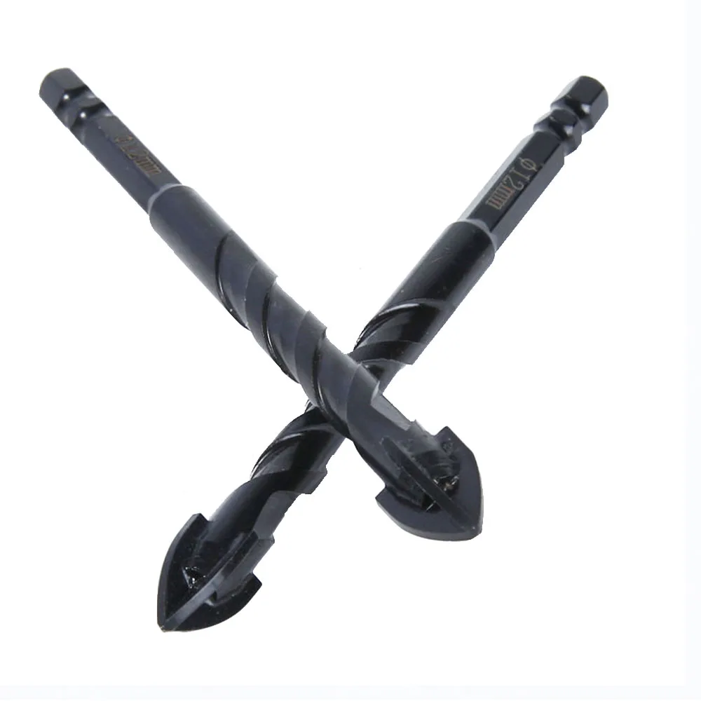 1 Sets high quality cross drill bits for Concrete Ceramic Tile Glass Plastic Wood Brick Wall Hex Shank Hard Alloy
