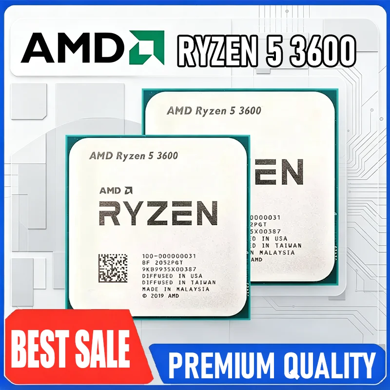 AMD Ryzen 5 3600 Brand New 6C 12T 3.9GHz 65W AM4 Desktop CPU Integrated Graphics Processor Without Cooling Fan
