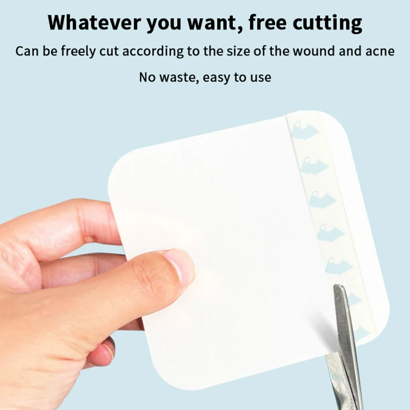 2Pc 5/10CM Ultra Thin Hydrocolloid Dressing Patche Wound Dressing Adhesive Breathable Waterproof Pad Help Wound Healing SkinCare