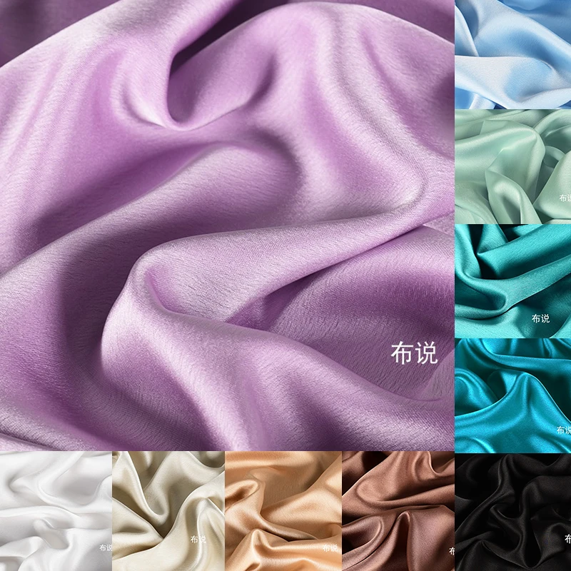 Double Acetate Satin Simulation Silk Satin Fabric Double-sided Glossy Silky Dress Halter Light Dress Fabrics