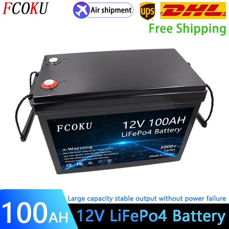 

12V 100Ah 120Ah 150Ah LiFePO4 Battery Pack For RV Campers Golf Cart Off-Road Off-grid Solar Wind 12.8V Power Batteries