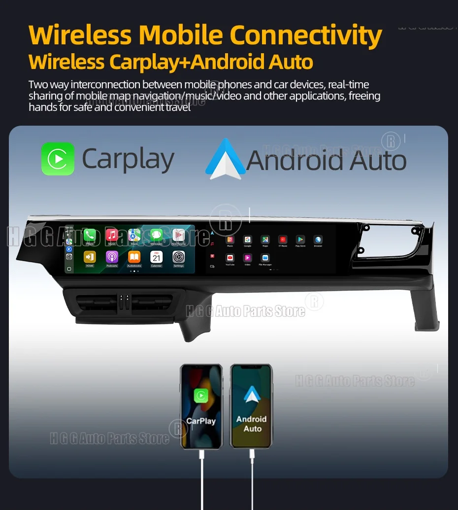24 Inch Dual Screen Car Radio Android Auto Carplay GPS Multimedia Player For Porsche Macan 2014-2017 Stereo Navigation Wifi 4G