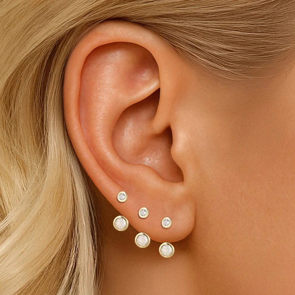 AIDE 925 Sterling Silber Pferdeaugen-Kronen U-förmige Ohrringe für Frauen Knorpelpiercing Ohrknochenring Nasenring Schmuck Geschenke – Detail 4