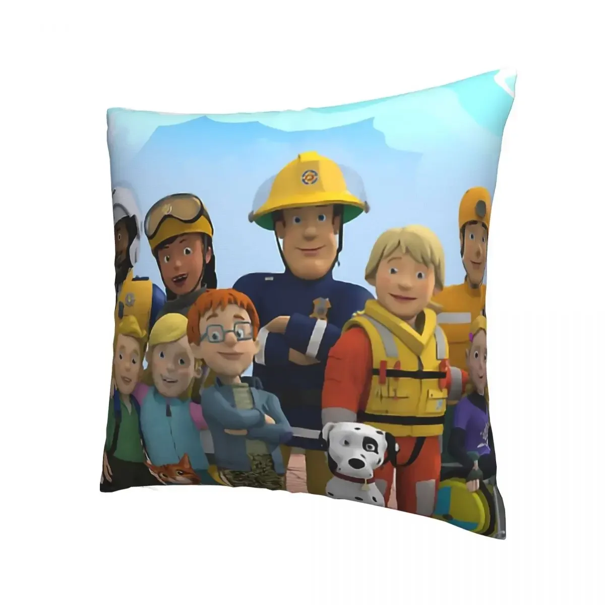 And Company Polyester Cushion Cover Fireman Sam Animated For Livingroom Office Decorative Reusable Coussincase