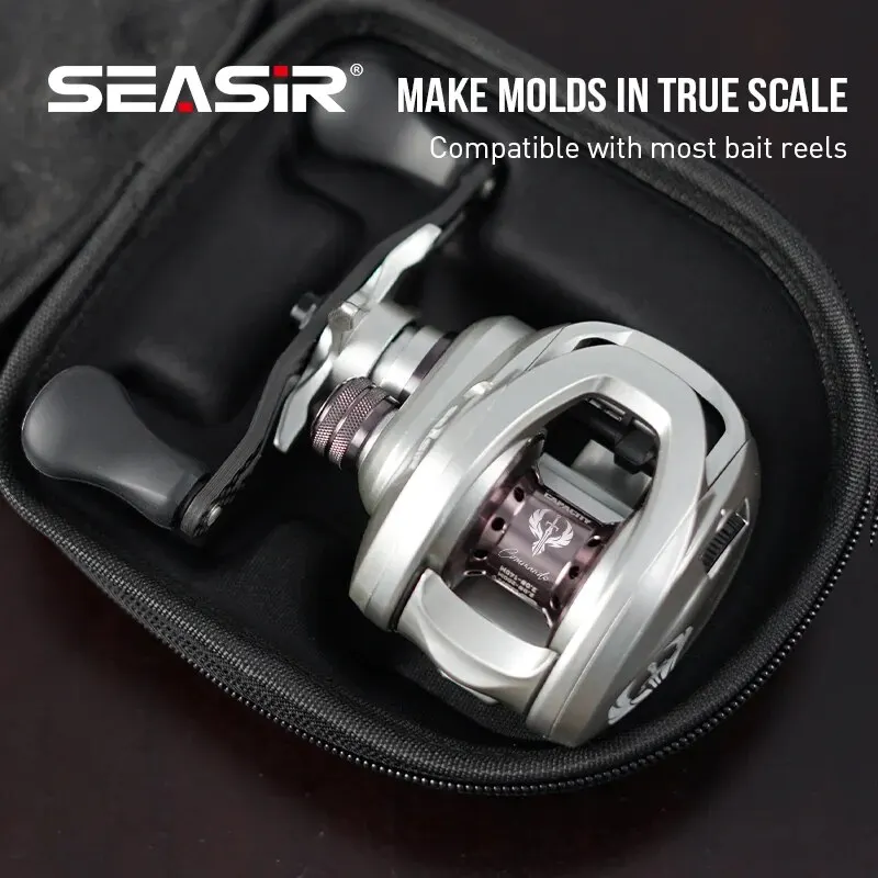 SEASIR Commando Carbon Fiber Pattern Baitcasting Fishing Reel Bag Eva Waterproof Pouch Case Cover