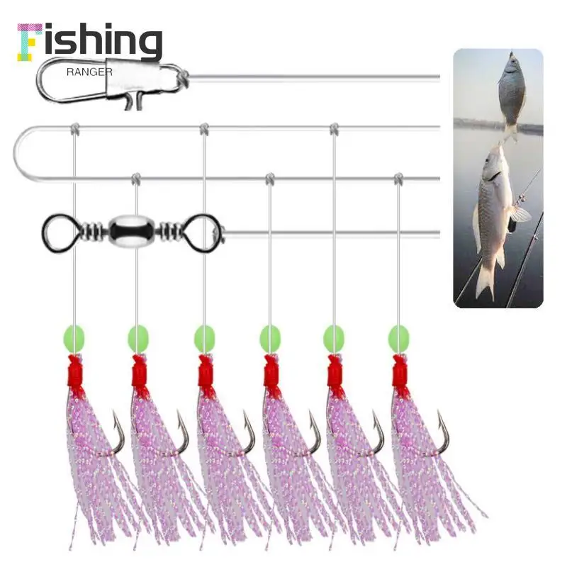 

1 Set Long Wire Bait luminous Fishing Lures Line String Carbon Steel Fishhook