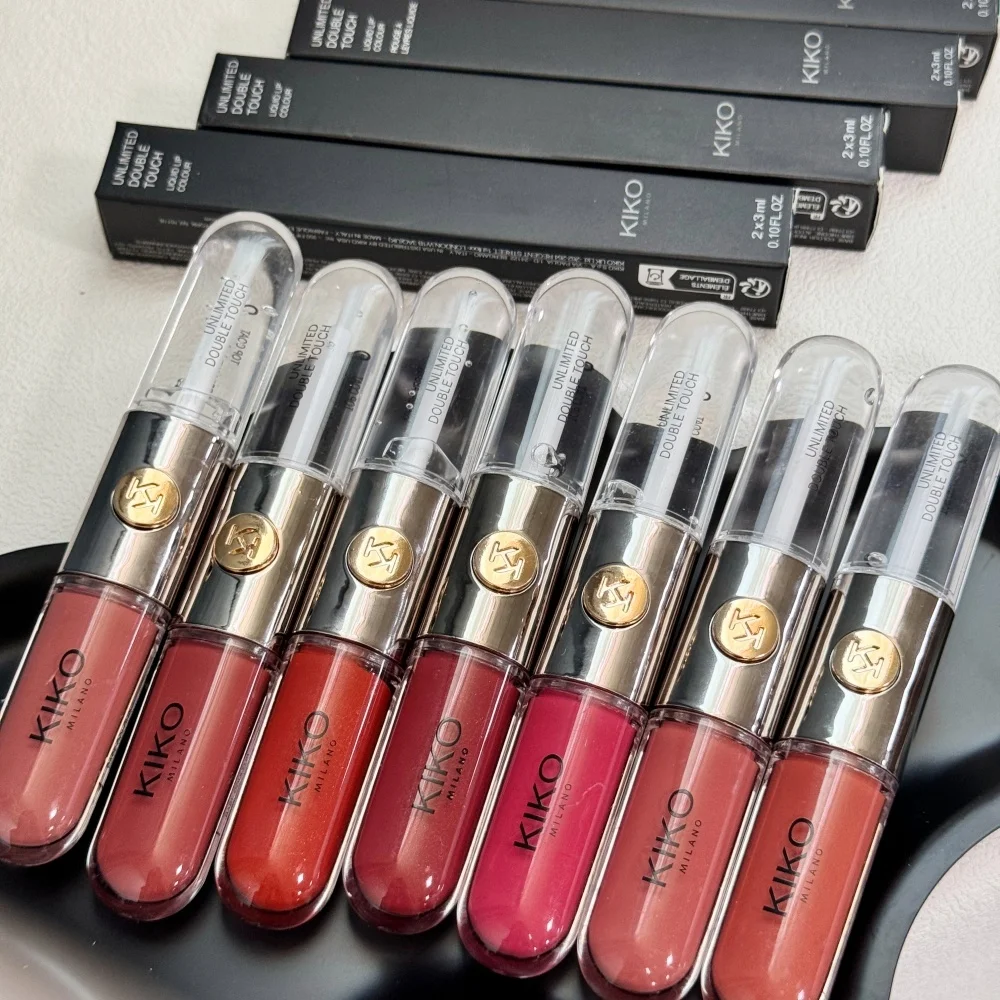 Kiko Milano Limited Edition Lippenstift mit doppelter Spitze, transparenter Spiegel, nicht verblassend, nicht klebend, Lipgloss, Make-up – Detail 3