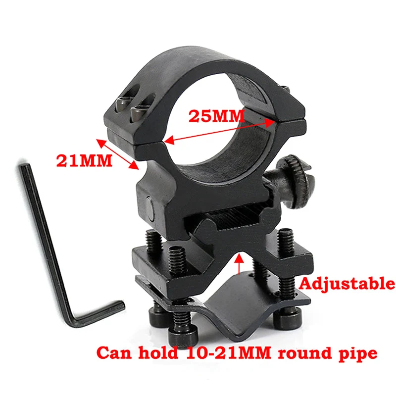 Universele Metalen Rail Clip Rail Mount Tactische Voor Fiets Jagen Zaklamp Clip