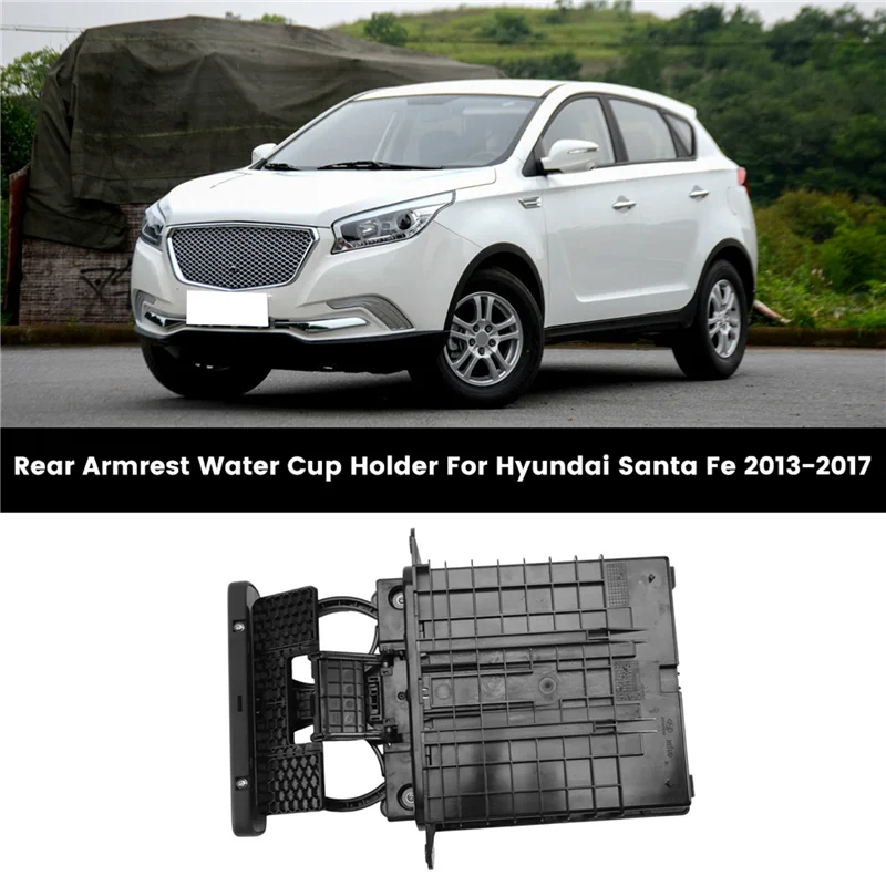 AS96-899312W000 Uchwyt na kubek na tylnym siedzeniu samochodu, uchwyt na kubek na tylnym podłokietniku do Hyundai Santa Fe 2013-2017