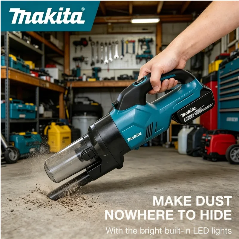

Беспроводной электрический пылесос Makita, портативный инструмент для уборки дома, промышленности и строительства, совместим с аккумулятором 18В.