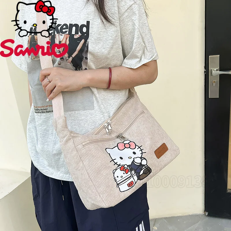 Sanrio Hello Kitty Neue Mädchen-Umhängetasche, große Kapazität, modische Mädchen-Umhängetasche, Cartoon-Mädchen-Tasche, leicht und lässig