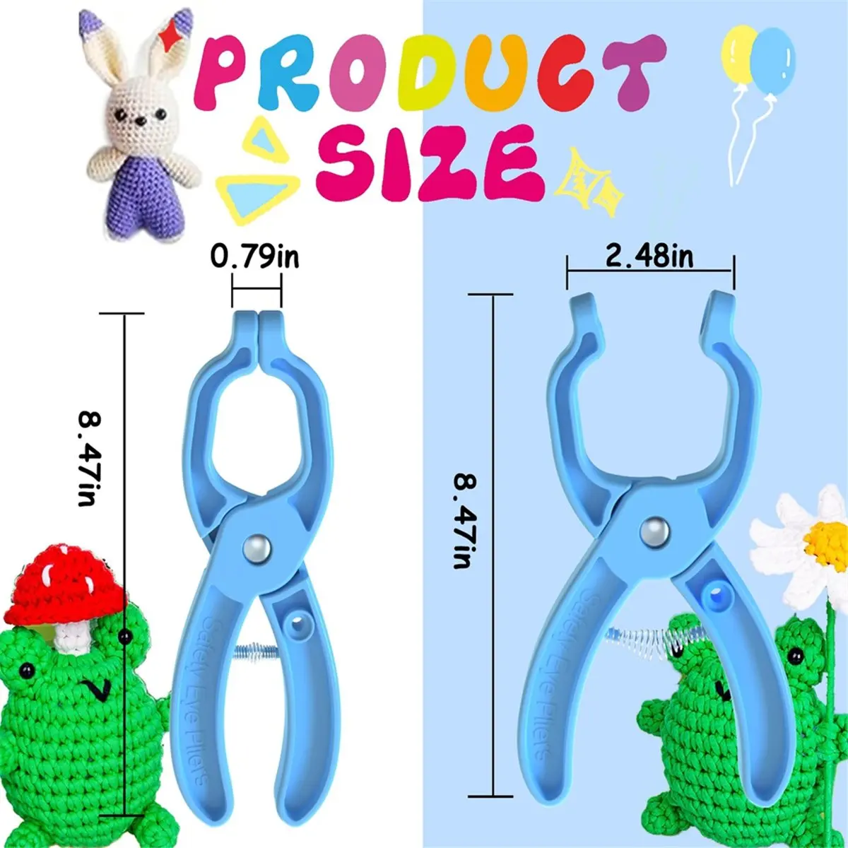 

A24I Safety Eye Tools Вспомогательный инструмент для крепления защитных глаз для вязания крючком Safety Eyes Инструменты для вязания крючком Amigurumi