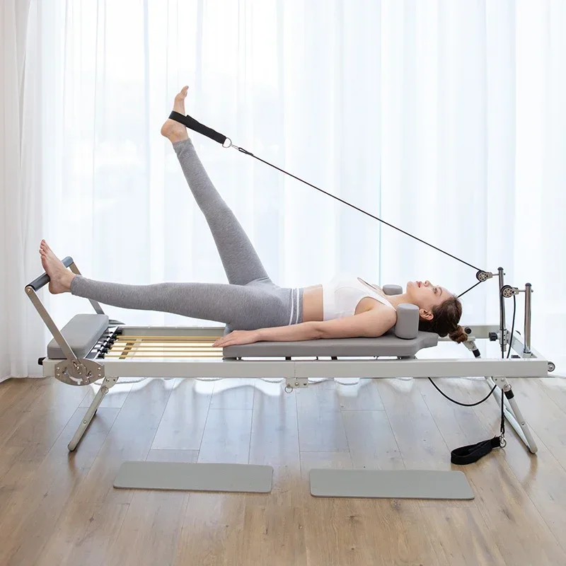 

Large Folding Pilates Reformer Equipment Core Yoga Bed Home Fitness Weight Loss Steel ABS Steels Material Pilates Machine