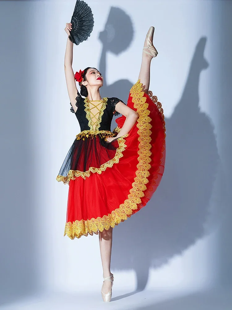 Drama costumes Spanish dance tutu Opera stage opening Modern dance tap dance 1 piece