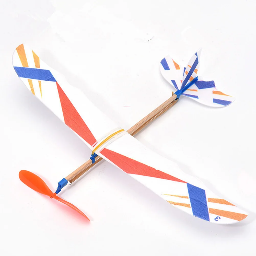 Modelo de avión DIY, juguetes lanzadores a mano, helicóptero volador para niños, montaje de vuelo simulado, juguete de lanzamiento, 10 Uds.