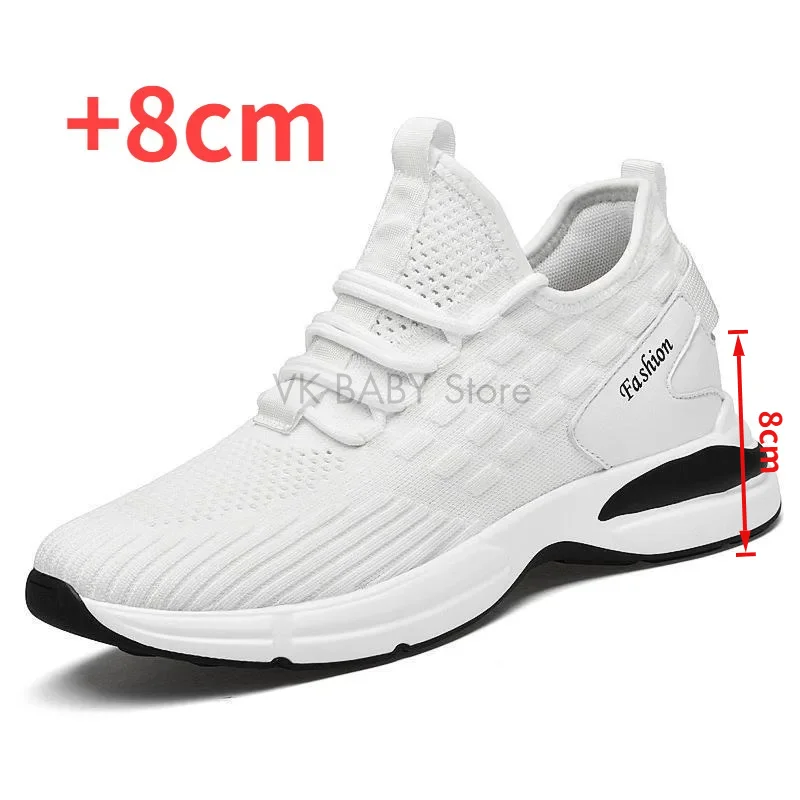 

Men's Elevator Shoes Invisible Height Increasing Sneakers Men Casual Walking Shoes Trendy Mesh Hidden Heel Shoes For Man