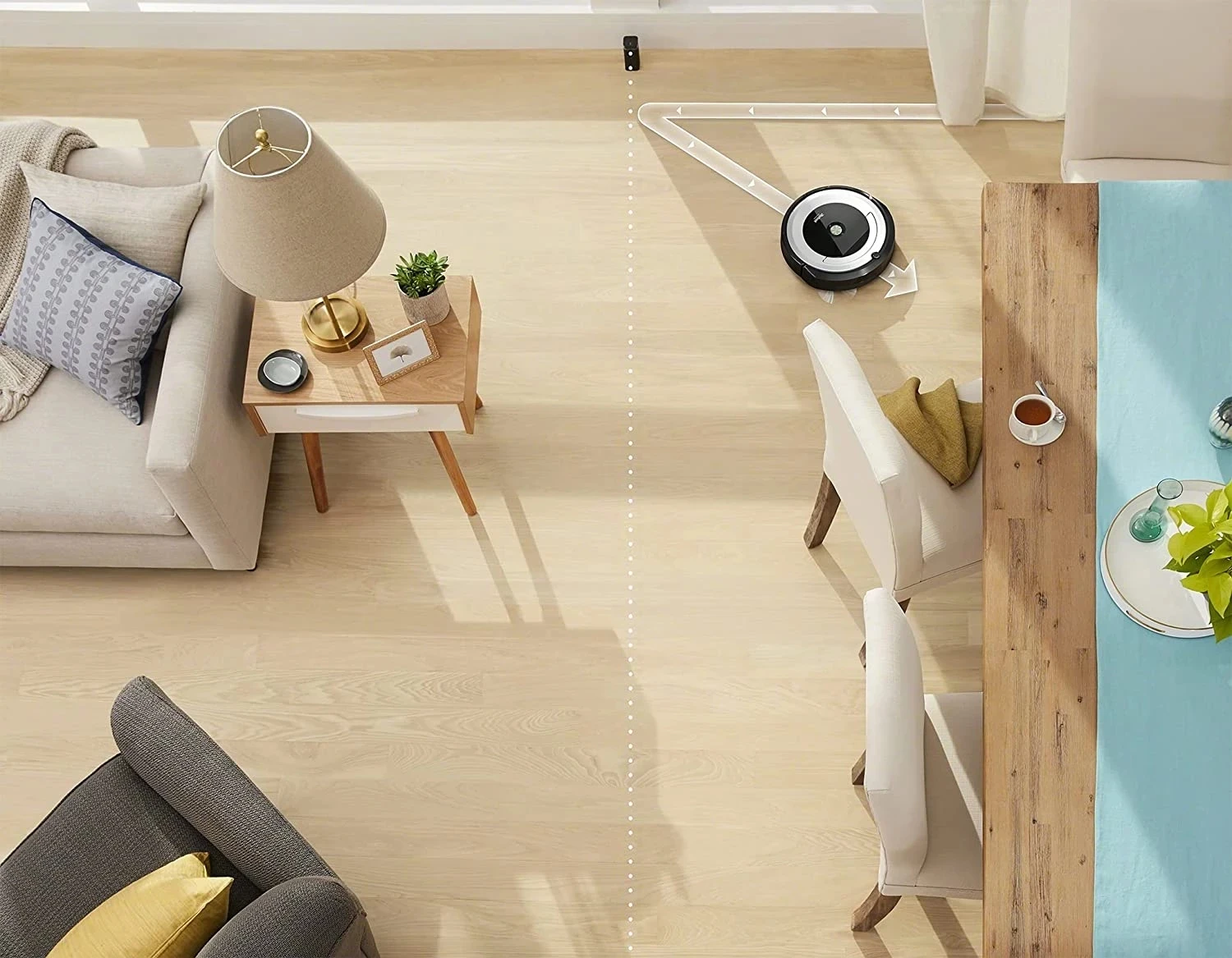 حاجز حائط افتراضي مزدوج الوضع لـ iRobot Roomba 600 650 675 700 770 880 900 960 980 e5 i3 i7 جزء كامل من المكنسة الكهربائية