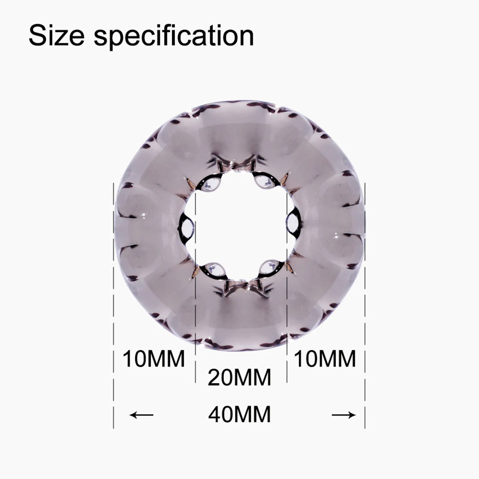 Anel peniano de silicone cristal para homens, Semen Lock Ring, brinquedos sexuais para adultos, ejaculação prolongada, acessórios para anel de galo