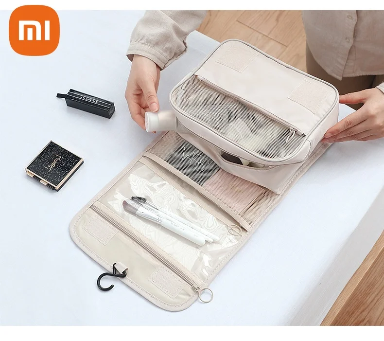 

Xiaomi Mijia дорожная косметичка водостойкий органайзер для туалетных принадлежностей высокое качество для женщин Neceser крючок для мытья сумка с крючком сумка для хранения