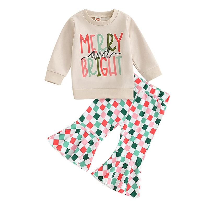 Christmas Outfits Toddler Baby Girl Clothes 6 9 12 18 24Months 2t 3t 4t Sweatshirt Sweater Top Pants Set Fall Winter