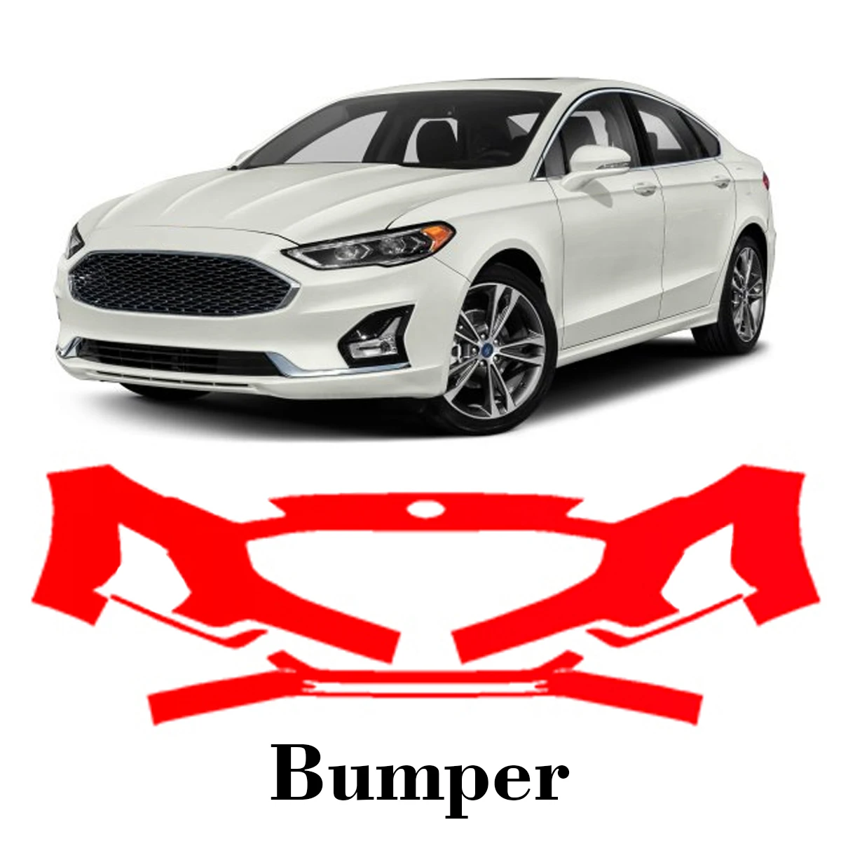 

Car Precut Paint Protection Film Front Bumper Anti-scratch Exterior TPU PPF For Ford Fusion 2019-2021